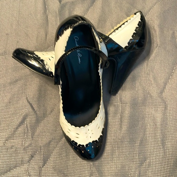 Charlotte Russe Shoes - Black & White Mary Jane style pinup 4 inch heel